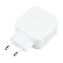 DACOTA PLATINUM USB VEGGLADER 4,8 A 2 PORTER, HVIT