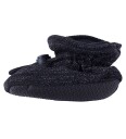 Melton Glitter Textile Slippers   Black   16/17