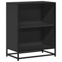 Bokhylle svart 60x35x76 cm konstruert tre