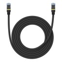 Braided network cable cat.7 Baseus Ethernet RJ45 10Gbps 3m (black)