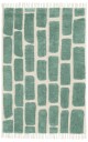 Ryetepper   Cyrus Natural Cotton Shaggy grønn Størrelse: 80 x 150 cm
