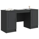vidaXL Skrivebord med hylle Svart 142,5 x 50 x 75 cm Konstruert tre