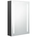 vidaXL LED-speilskap til bad grå 50x13x70 cm