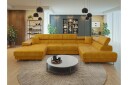 Gabina Sofa med Divan og Sjeselong 4 seter   Gul