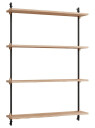 Moebe wall shelving ws.115.1 Eik-svart