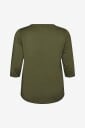 Zizzi   Treningstopp aBasic One 3/4 Blouse   Grønn