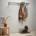 Essem Design Funk Hatthylle 122 cm Rostfritt stål Eik