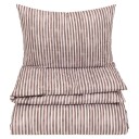 Sengesett Saga Stripe Marine lyseblå hvit