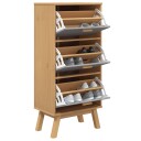  Skoskap OLDEN grå og brun 55x35x120 cm heltre furu 8721012133907