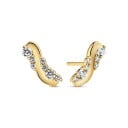 Sif Jakobs Jewellery Ellera Waves Altro Earrings Gullfarge Hvit 10 mm