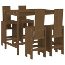 Hagebarsett 5 deler honningbrun heltre furu 3157778