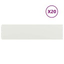 vidaXL Plenkanter 20 stk hvit 25x103 cm kaldvalset stål