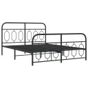  Sengeramme i metall med hode- og fotgavl svart 140x200 cm 8721102646065