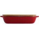 Kitchenaid Ovnsform med lokk 31x18,5x6 cm rød