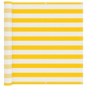  Balkong Skjerm Gul og hvit 120 x 200 cm PU belagt oxford alu