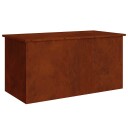 vidaXL Hageoppbevaringsputeeske Stål 100 x 50,5 x 50 cm 220 Rusten