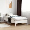 vidaXL Sengeramme med hodegavl hvit 75x190 cm heltre furu 8721012428102