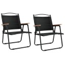 vidaXL Campingstoler 2 stk svart 54x55x78 cm oxfordstoff