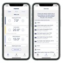 Adax Clea H panelovn med termostat og WiFi 400W/230V, Sort glass - 5 m²