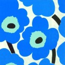 Ihr Marimekko Unikko blå kaffeservietter