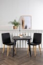 Venture Home   Spisegruppe Tempe med 2 stk stoler Today   Svart