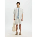 Selected Slhrlxcal Ss Shirt Resort   Cream   L