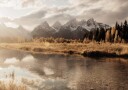 Autumn Morning and Mountains Plakat Plakat / 100x150cm