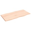  Bordplate 100x50x2 cm ubehandlet heltre eik naturlig kant 363884