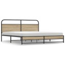  Sengeramme i metall uten madrass røkt eik 180x200 cm 8721158549532