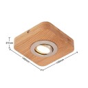 Lindby Mikari LED-taklampe av tre, 1 lyskilde