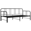 vidaXL Uttrekkbar ramme til sovesofa svart metall 90x200 cm