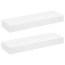 vidaXL Vegghyller med skuff 2 stk hvit 80 cm