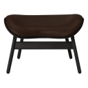 Umage A Conversation Piece Ottoman Fotskammel Black Oak/Umage Leather Brown