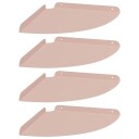 vidaXL Flytende hylle med hylle med lagring 4 pcs Rosa 30 x 30 x 2 cm