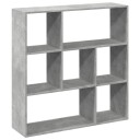 Romdeler bokhylle betonggrå 102x29x103,5 cm konstruert tre