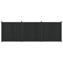 vidaXL Gjerdeplate 3 stk. 530 x 186,5 cm WPC og Aluminium Svart