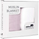 Les Enfants Muslinteppe 2-Pakk Rosa/Hvit
