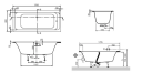 VILLEROY & BOCH ARCHITECTURA BADEKAR 180X80 FOR INNBYGGING HVIT ALPIN
