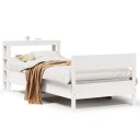  Sengeramme uten madrass hvit 75x190 cm heltre furu 3306211