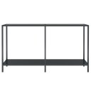 vidaXL Konsollbord svart 140x35x75,5 cm herdet glass
