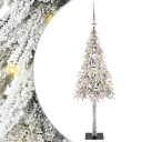  Juletre med 150 LED med stativ Hvit 120 cm PE og stål