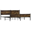  Sengeramme i metall uten madrass røkt eik 200x200 cm 3301390