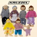 Kruzzel Miniatyrdukker Av Tre Sett Med 7 Stk.