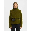 Selected Slfmira Mohair Ls Knit High-Neck Green XS
