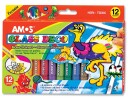 Amos Glassmaling 12stk Farger 10.5ml 