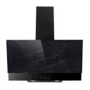 Eico Udine 80 Black Stone Ventilator 80 cm Veggmontert Skrå Sort Stein