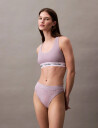Calvin Klein High Leg Tanga - Purple - XS
