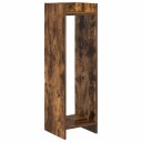 vidaXL Planteholder med hylle Røkt Eik 30 x 30 x 100 cm Konstruert tre