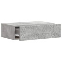 vidaXL Vegghengt Sidebord Betonggrå 59 x 34,5 x 17 cm Konstruert tre
