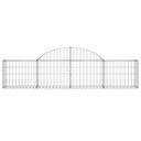 vidaXL Gabionkurver buede 8 stk 200x30x40/60 cm galvanisert jern